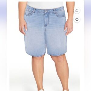 No Boundaries High-Rise Denim Jorts, 12" Inseam, Women's Sz 16 NWT Jean NOBO New